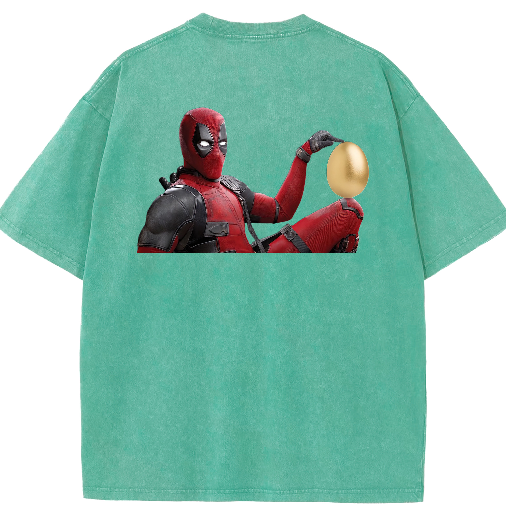 （画像用） Deadpool デッドプール 綿100% ヴィンテージ風 半袖Tシャツ（背面プリント）